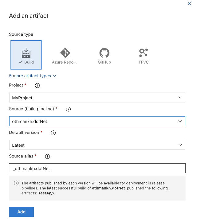Add Artifacts