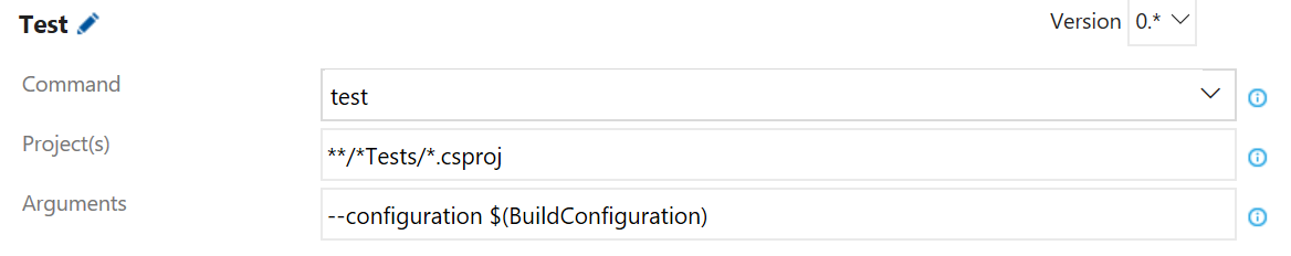 Test Task Settings